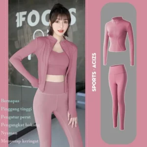 Setelan jaket olahraga wanita/set pakaian zumba/ setelan olahraga wanita (MTWT-MT)