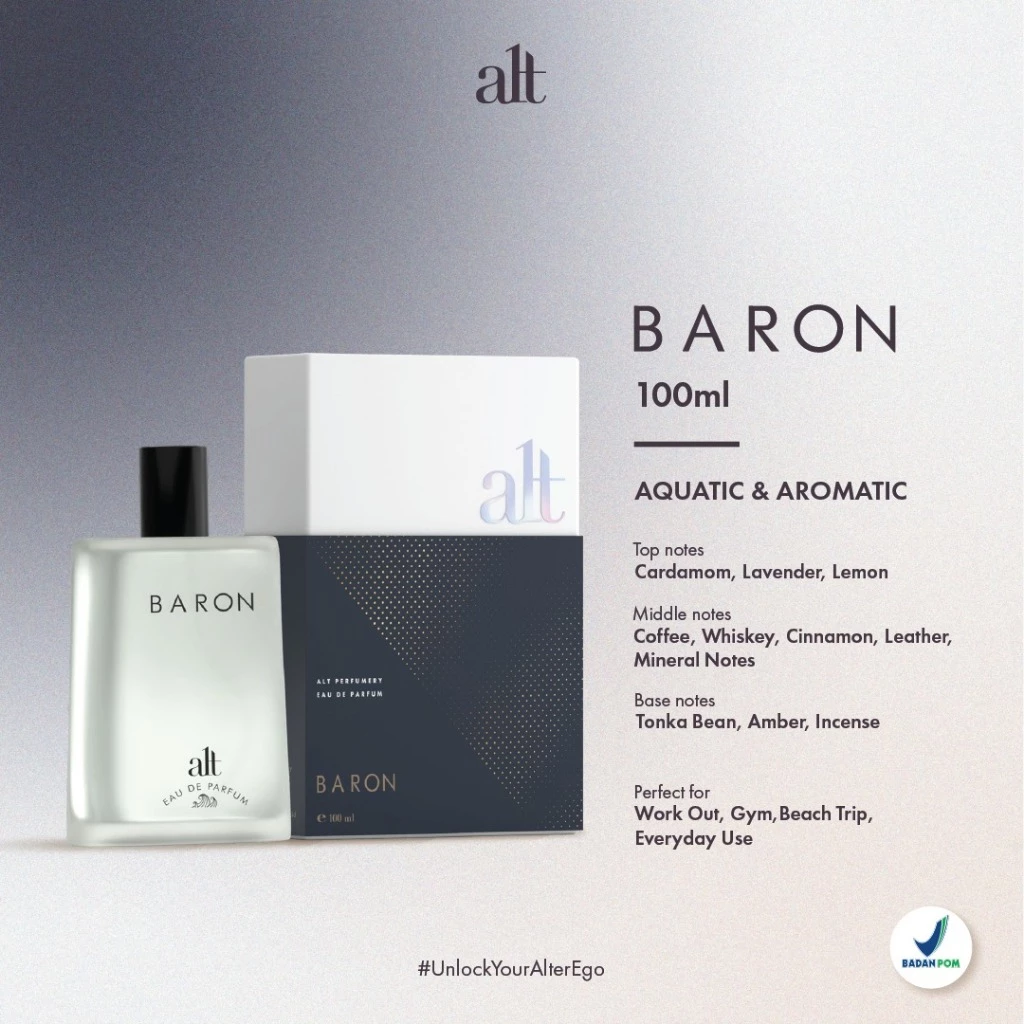 Perfumery | Baron | Eau De Parfum | Man | Fresh Masculine | Clean | Pria | Daily Use | Outdoor | EDP - 100ml | Tahan Lama | Best Seller - Image 3