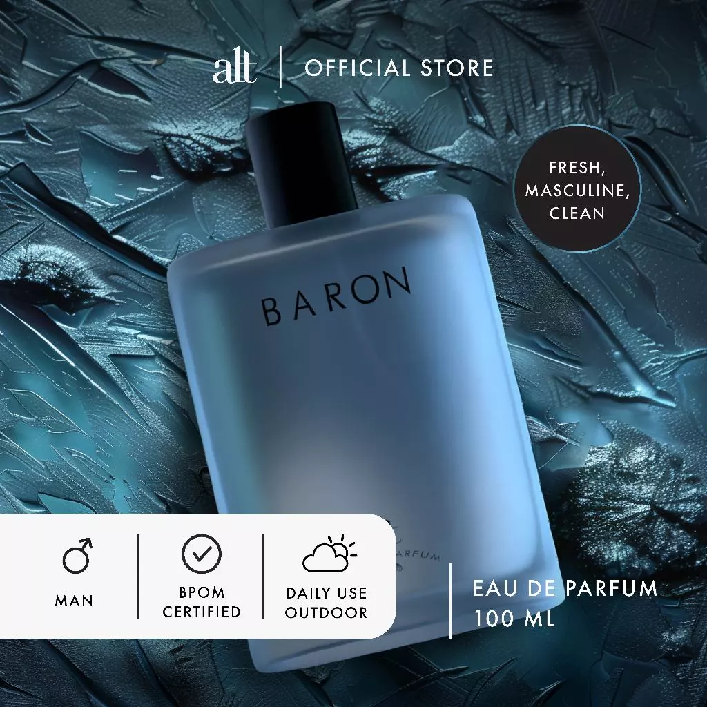 Perfumery | Baron | Eau De Parfum | Man | Fresh Masculine | Clean | Pria | Daily Use | Outdoor | EDP - 100ml | Tahan Lama | Best Seller - Image 2
