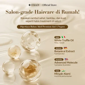 Mauv White Truffle,Keratin,Caviar,Ginger Shampoo & Conditioner | Anti Lepek, Anti Rambut Rusak,Penumbuh Hair Care All in Treatment | Bundle Sets 300ml