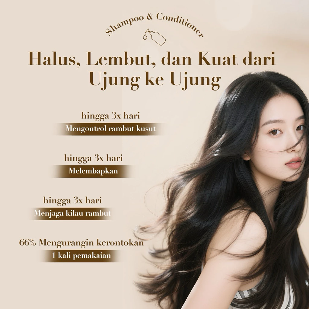 Mauv White Truffle,Keratin,Caviar,Ginger Shampoo & Conditioner | Anti Lepek, Anti Rambut Rusak,Penumbuh Hair Care All in Treatment | Bundle Sets 300ml - Image 3