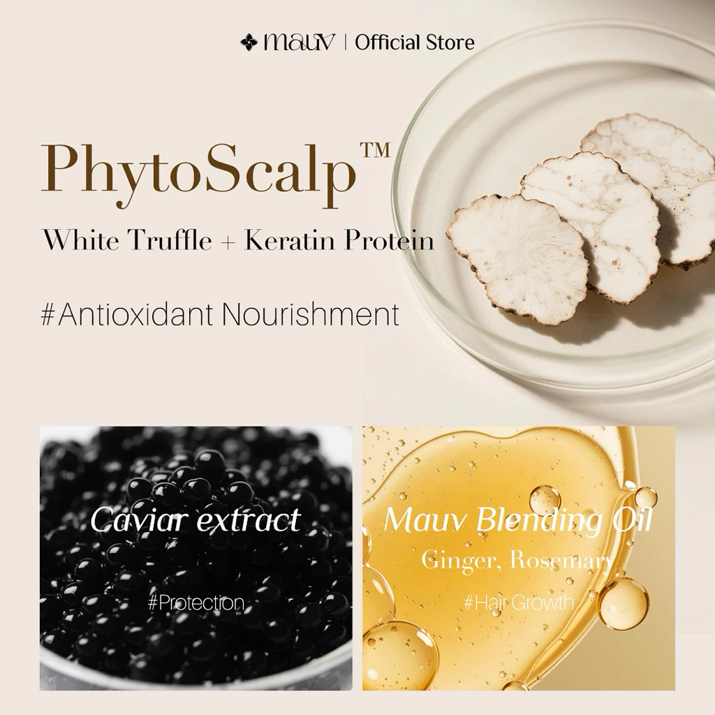 Mauv White Truffle,Keratin,Caviar,Ginger Shampoo & Conditioner | Anti Lepek, Anti Rambut Rusak,Penumbuh Hair Care All in Treatment | Bundle Sets 300ml - Image 2