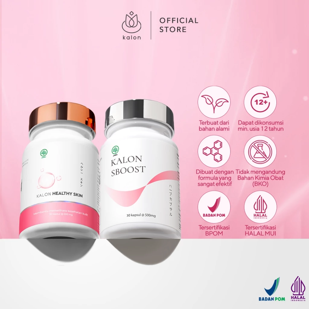 PAKET GLOW UP Kalon SBOOST & Kalon Healthy Skin Glow | Suplemen Pemutih Kesehatan Kulit BPOM - Image 4