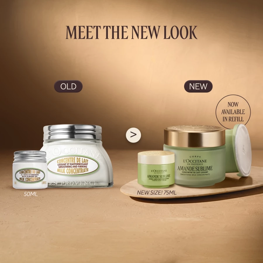 L'Occitane Amande Sublime Smoothing Milk Concentrate 200ml - Body Cream Body Lotion Krim Tubuh Pelembab Kulit Kering Normal - Image 2