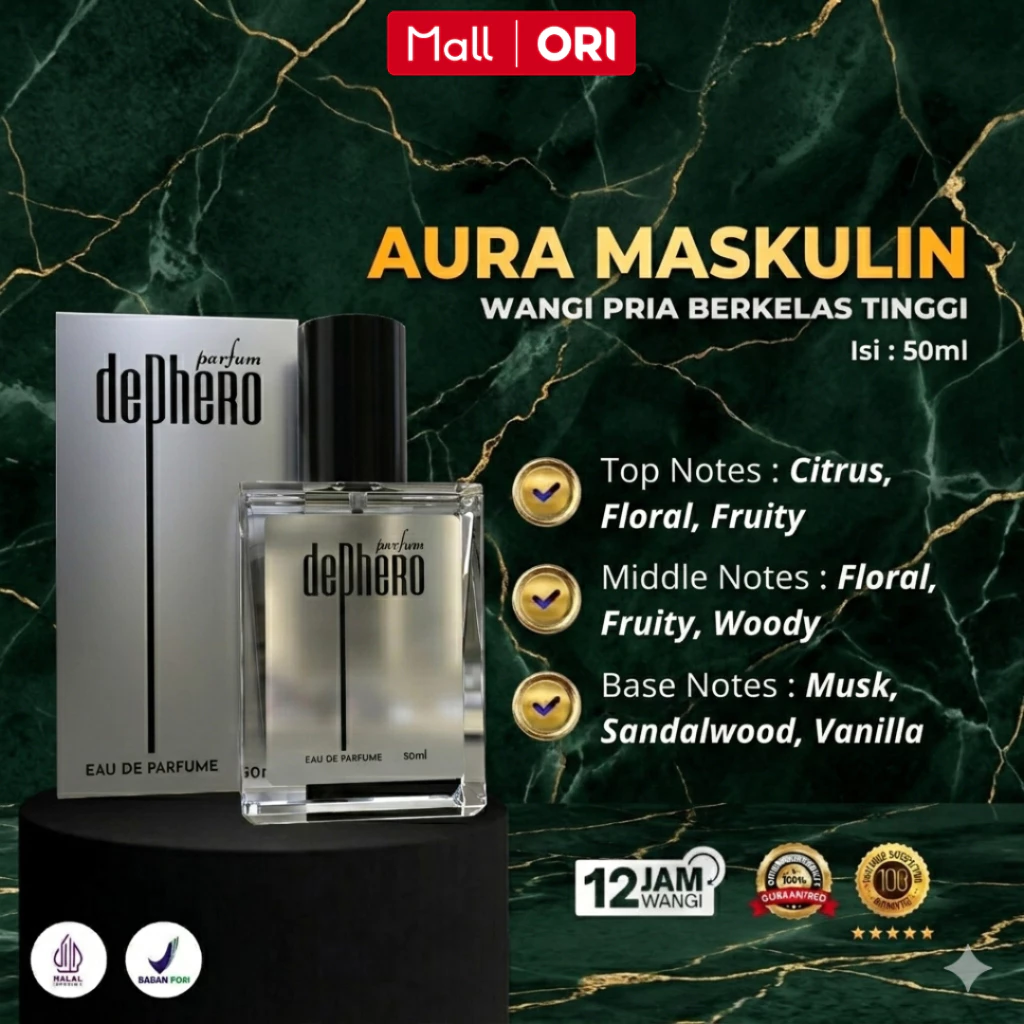 Dephero Parfum Pria Viral Disukai Wanita - Parfum EDP Awet Tahan Lama 50ml Origina - Image 3