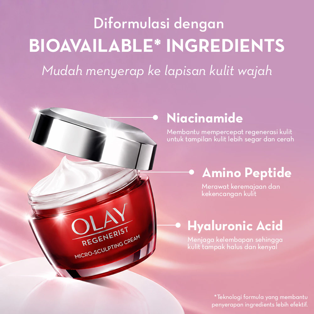 Olay Regenerist Set Ritual Krim Pelembab Pagi & Sabun Muka Anti Aging Skincare Tandem - Image 3
