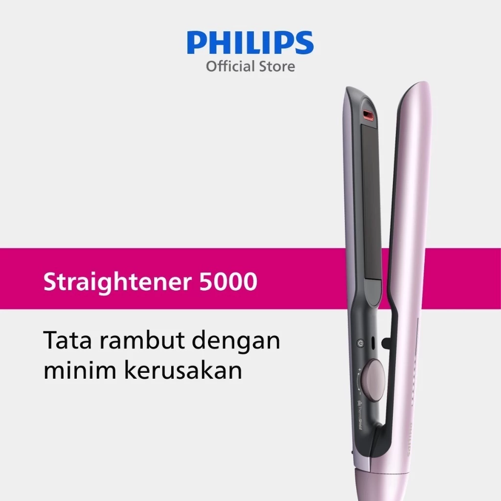 Philips | Straightener 5000 | Catokan Rambut | Rambut Lurus dengan Perlidungan ThermoShield Teknologi | BHS530/00 - Image 2