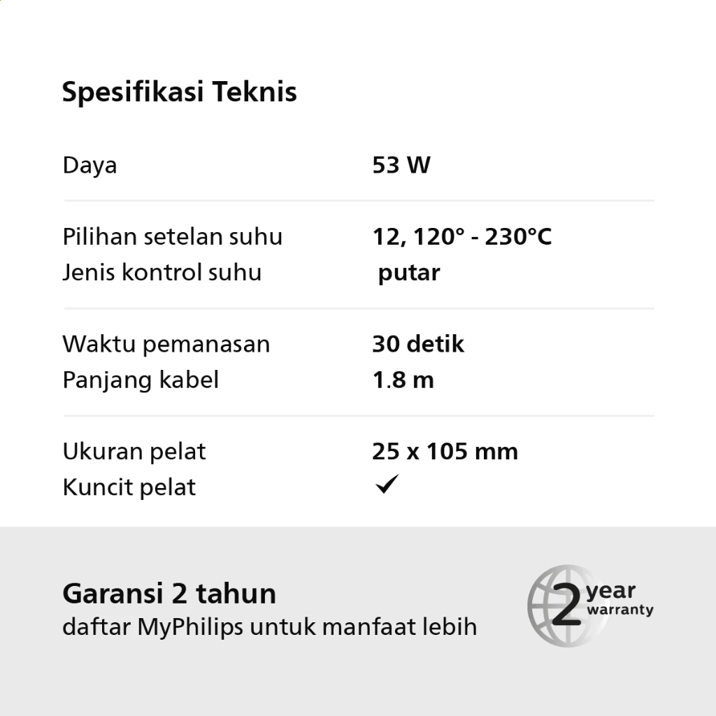 Philips | Straightener 5000 | Catokan Rambut | Rambut Lurus dengan Perlidungan ThermoShield Teknologi | BHS530/00 - Image 7